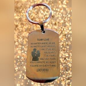 TO MY LOVE KEYCHAIN ~ STERLING SILVER ~ ENGRAVED ~